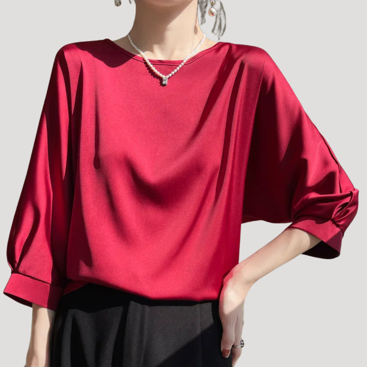 Duttini | Elegant Long Sleeve Relaxed Fit Blouse for Effortless Elegance