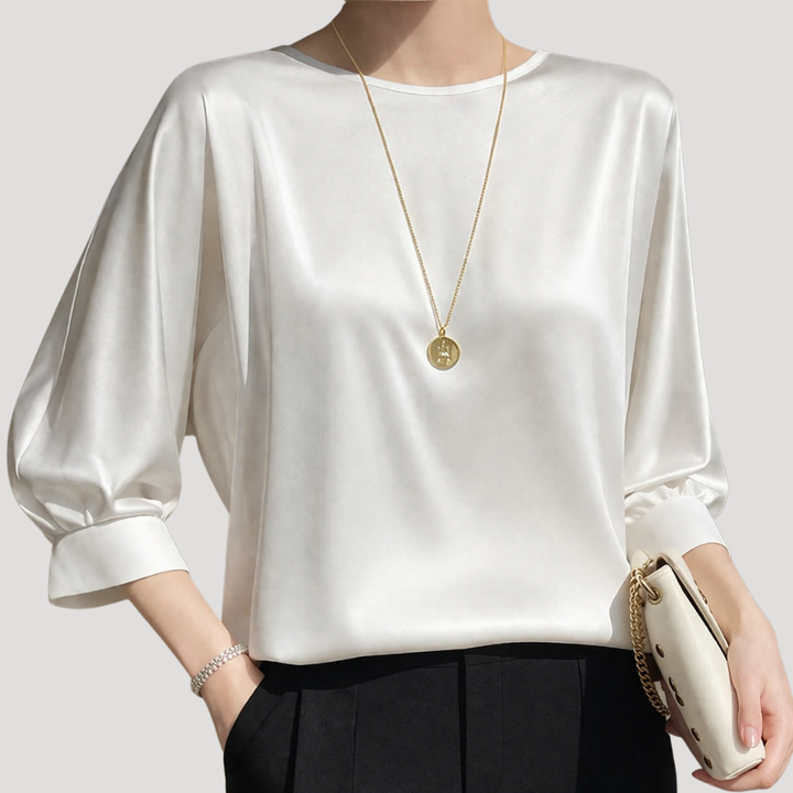 Duttini | Elegant Long Sleeve Relaxed Fit Blouse for Effortless Elegance