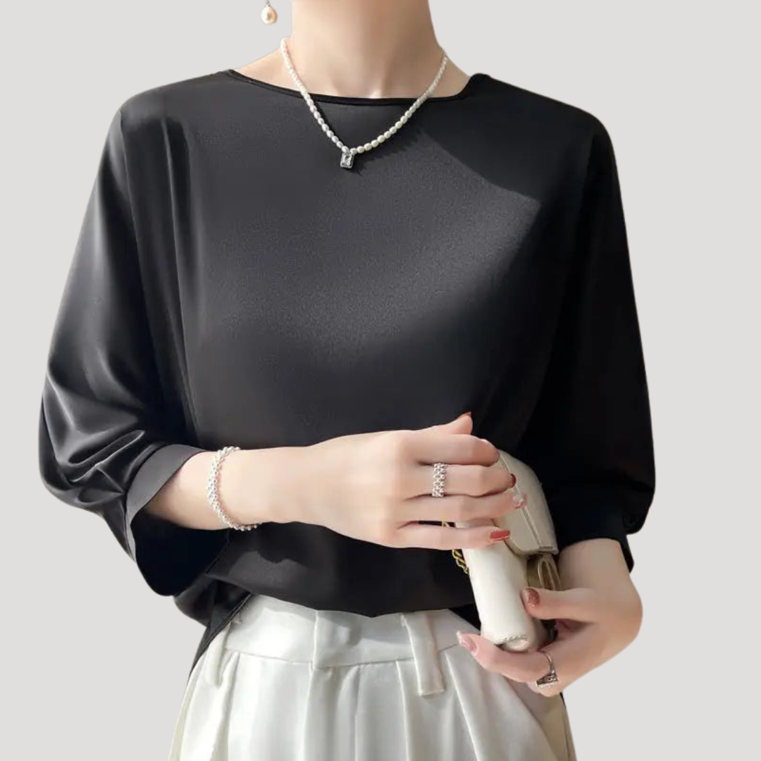 Duttini | Elegant Long Sleeve Relaxed Fit Blouse for Effortless Elegance