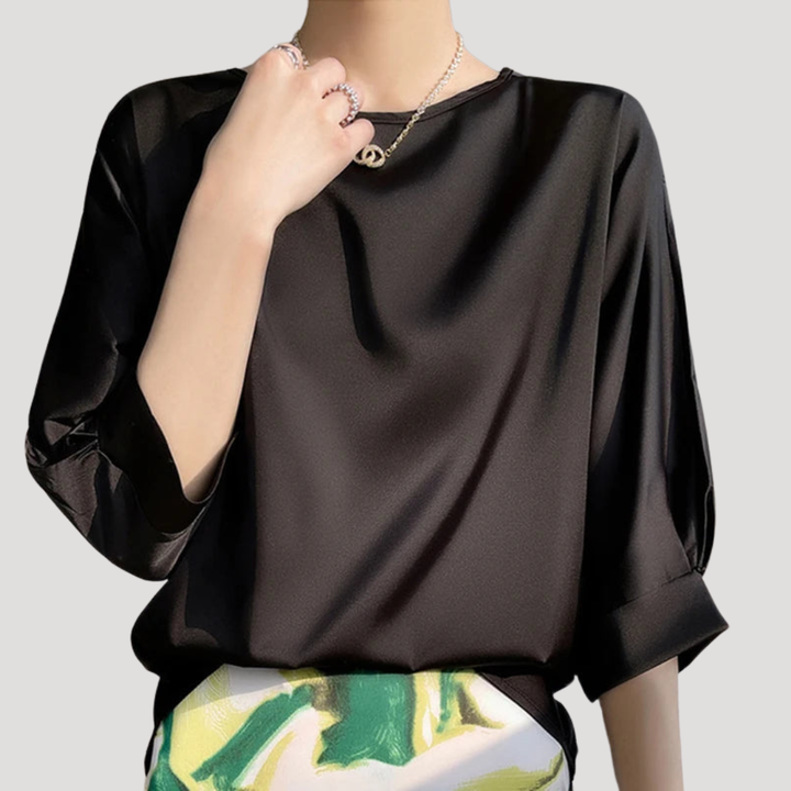 Duttini | Elegant Long Sleeve Relaxed Fit Blouse for Effortless Elegance