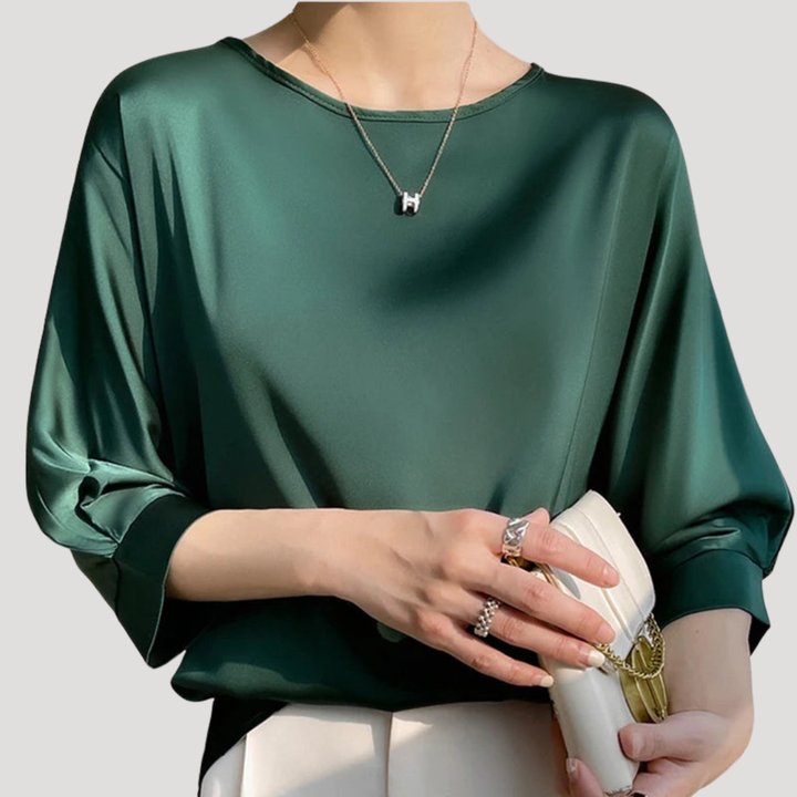 Duttini | Elegant Long Sleeve Relaxed Fit Blouse for Effortless Elegance