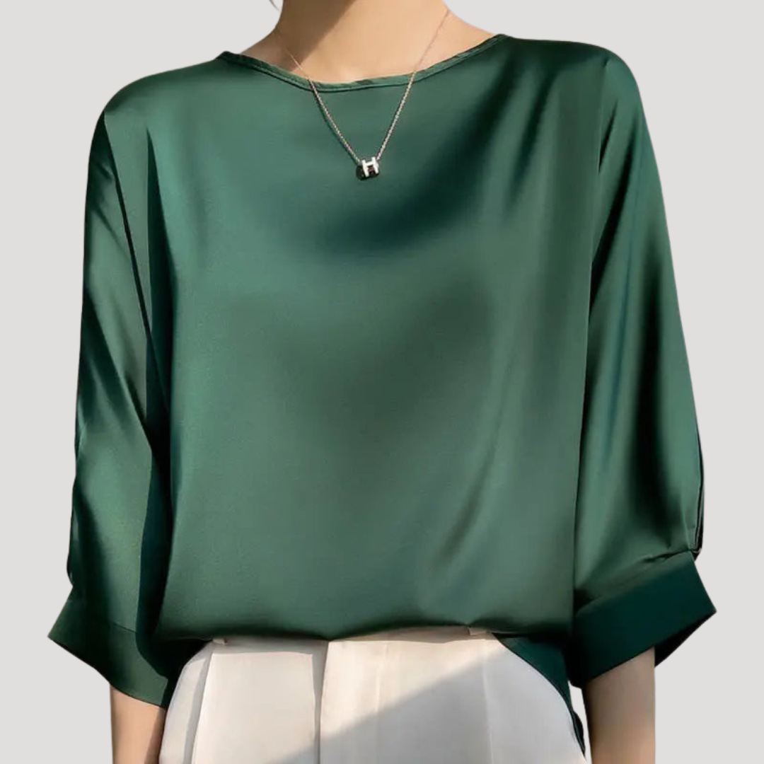 Duttini | Elegant Long Sleeve Relaxed Fit Blouse for Effortless Elegance
