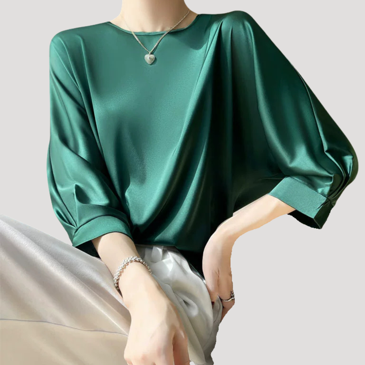 Duttini | Elegant Long Sleeve Relaxed Fit Blouse for Effortless Elegance