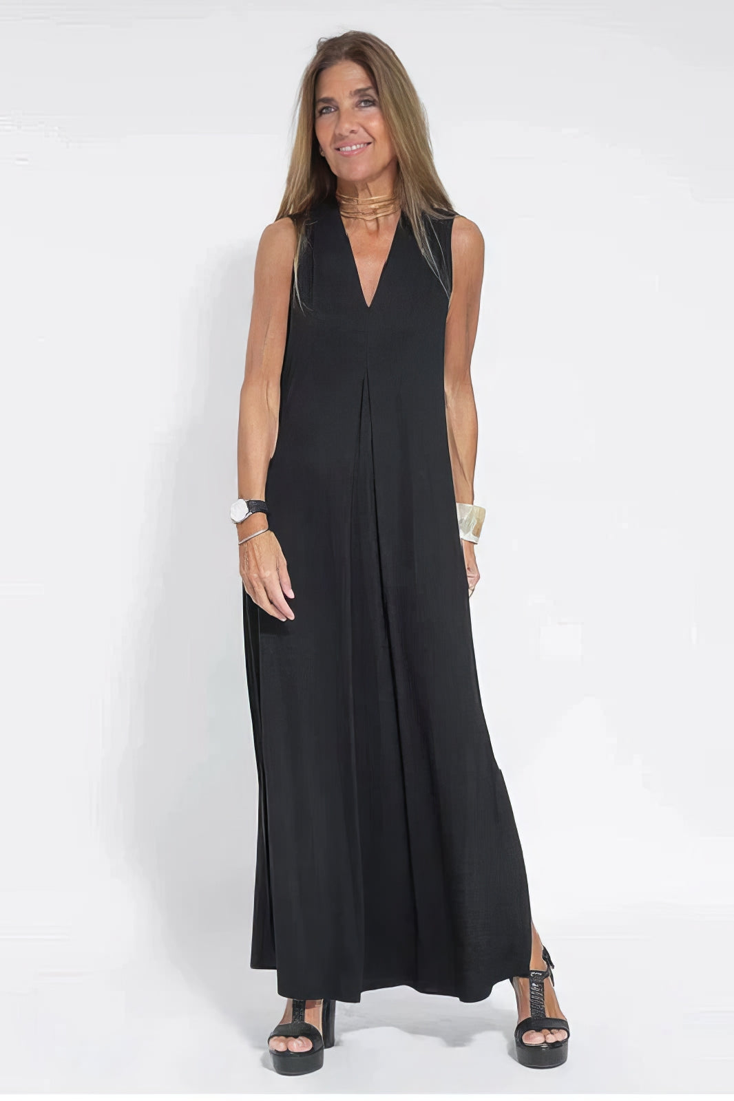 Duttini | Elegant Long Dress With Coordinated Cardigan