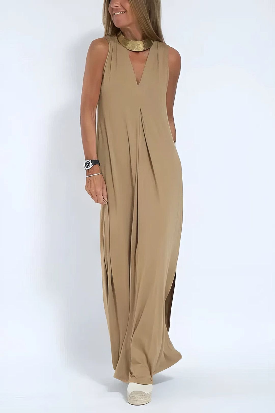 Duttini | Elegant Long Dress With Coordinated Cardigan