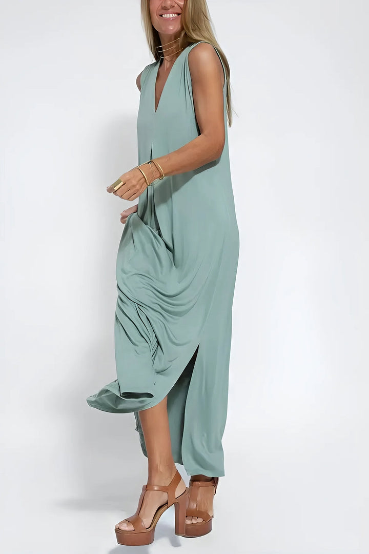 Duttini | Elegant Long Dress With Coordinated Cardigan