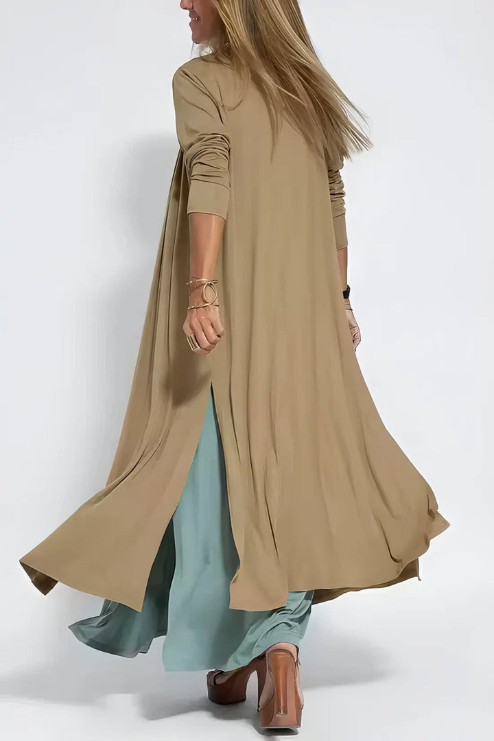 Duttini | Elegant Long Dress With Coordinated Cardigan