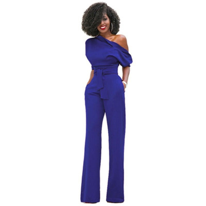 Duttini | Elegant Off Shoulder Wide Leg Jumpsuit for Every Occasion