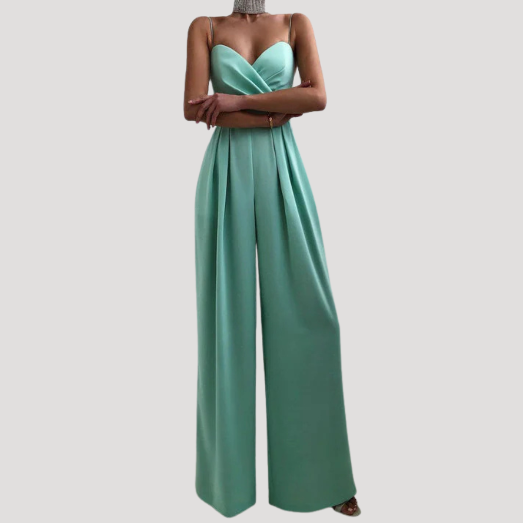 Duttini | Statement Sweetheart Wide Leg Jumpsuit for a Polished Look