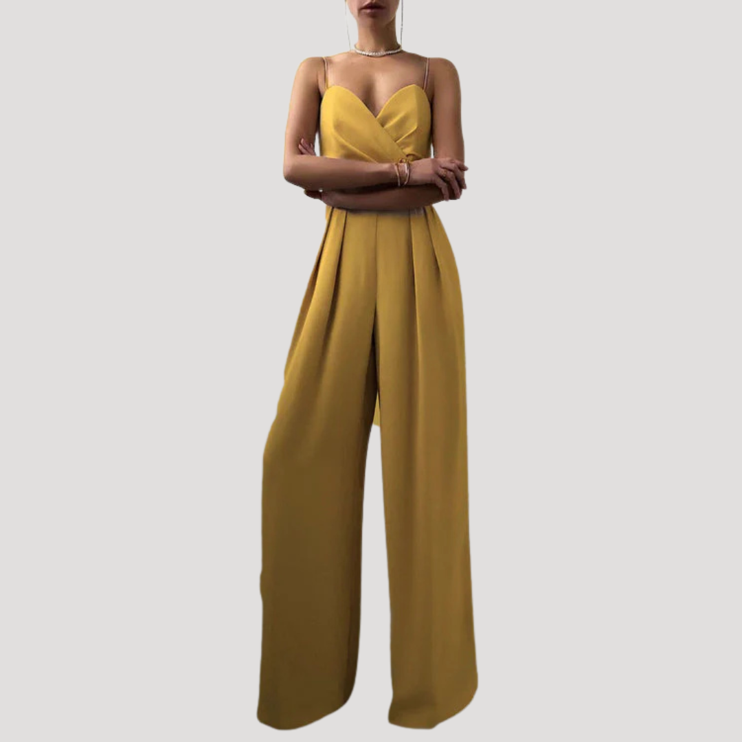 Duttini | Statement Sweetheart Wide Leg Jumpsuit for a Polished Look