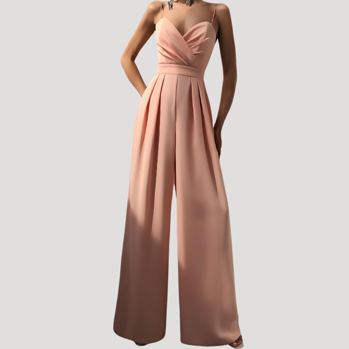 Duttini | Statement Sweetheart Wide Leg Jumpsuit for a Polished Look