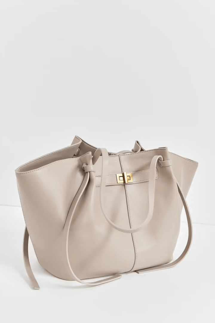 Duttini | Structured Shopper Bag, Gold-Tone Detail