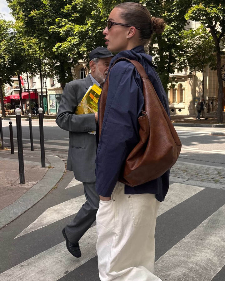 Duttini | Vegan Leather Shoulder Bag - Slouchy Tote