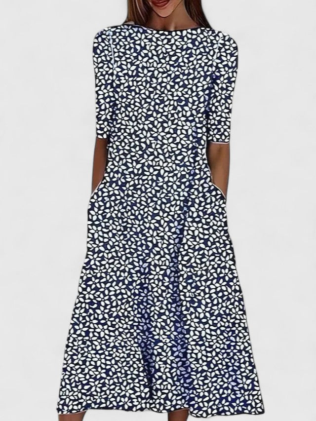 Duttini | Sophisticated Midi Dress for Women in Elegant Fabric